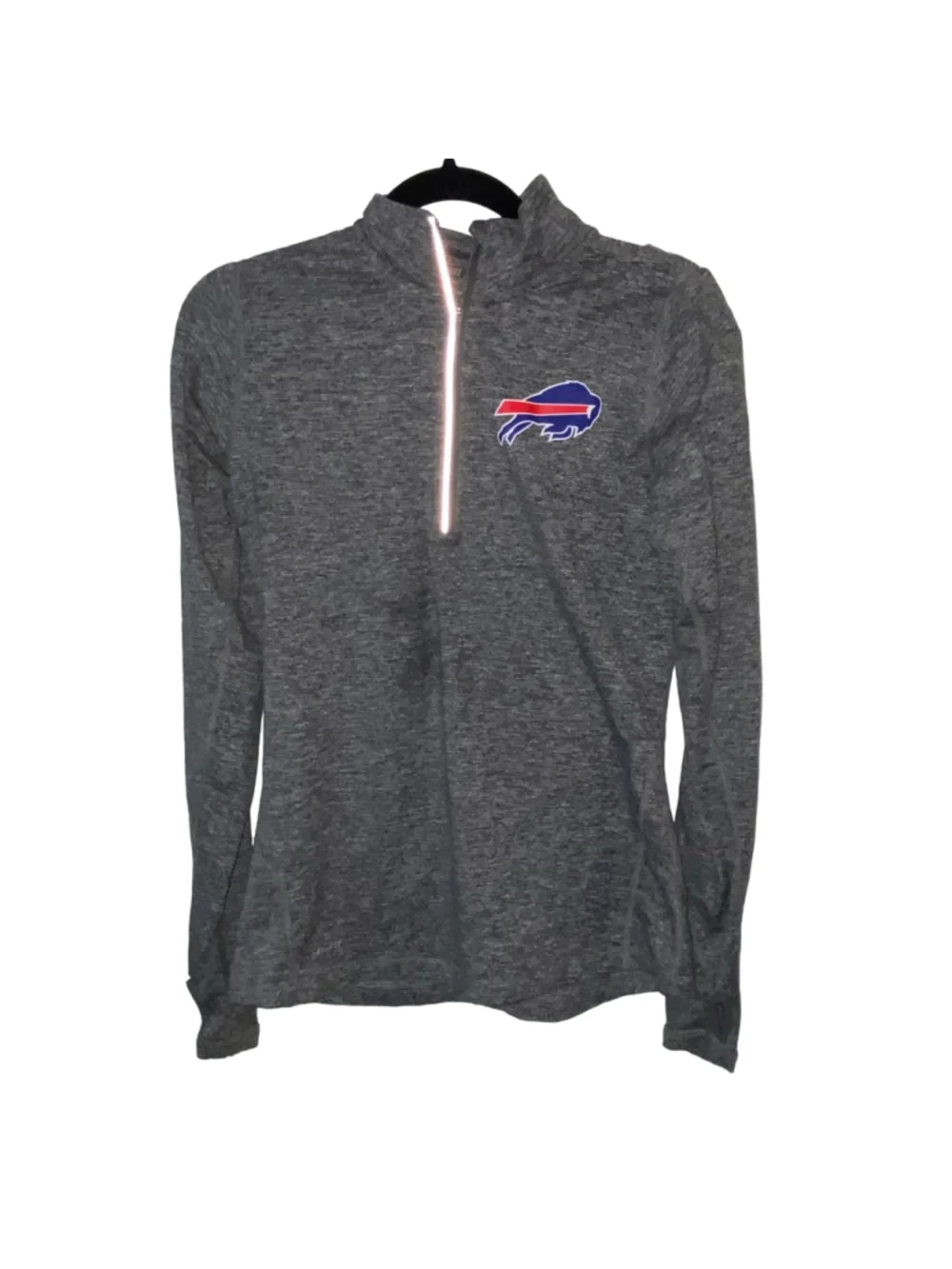 Women's Nike NFL Buffalo Bills Dri-FIT Quarter Zip Pullover Grey Size S
